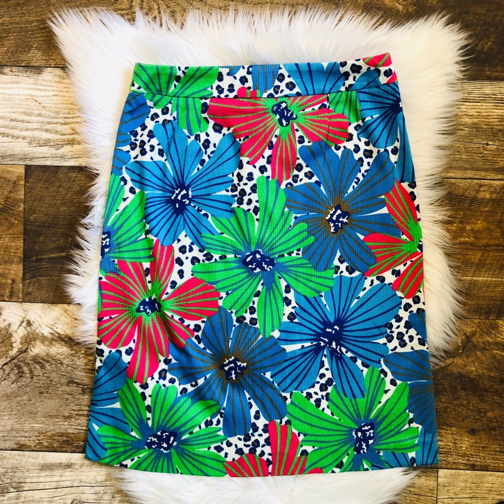 Floral Print Pencil Skirt